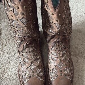 Corral Brown and Gold Western Boots